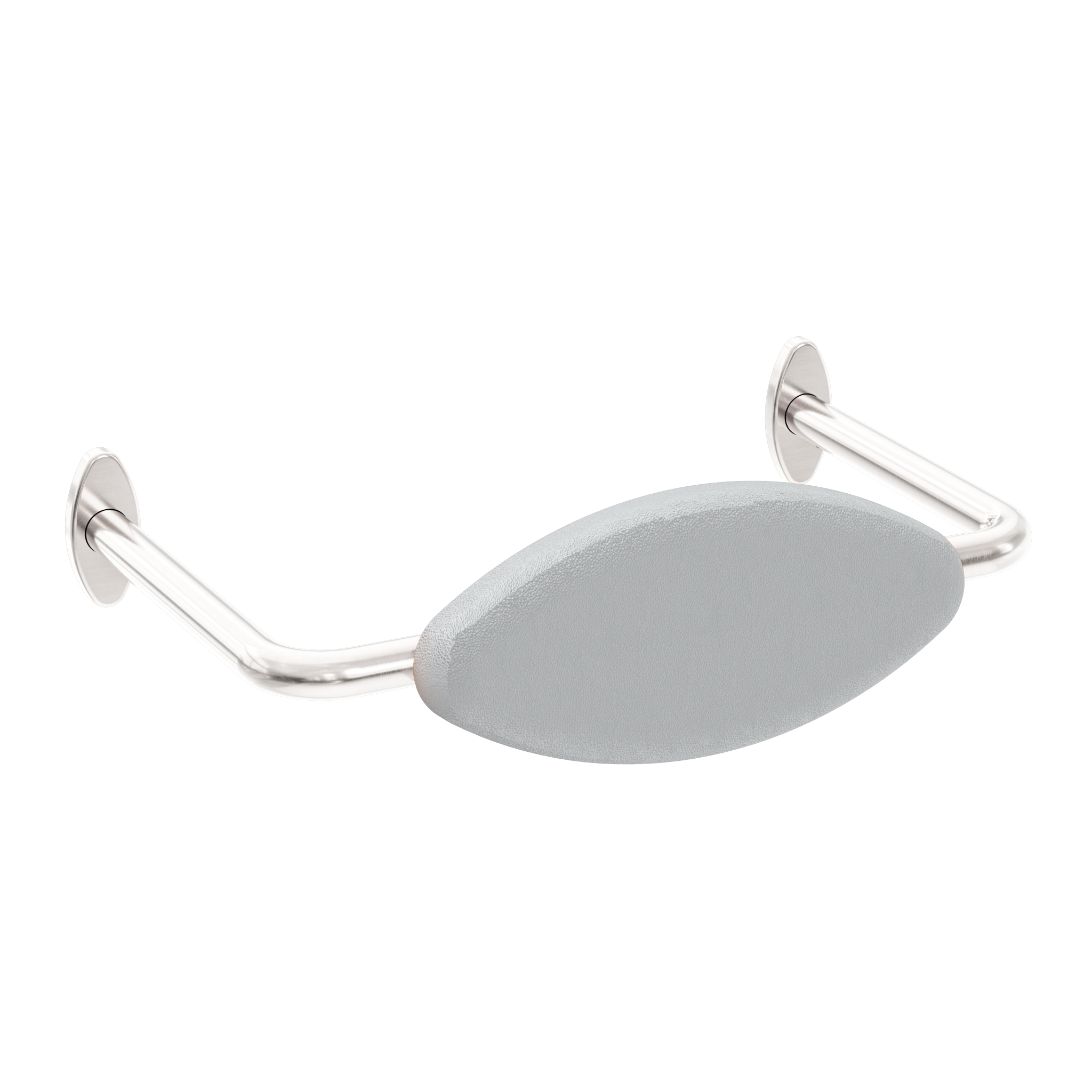 MECCA CARE DDA ACCESSIBLE TOILET BACKREST BRUSHED NICKEL