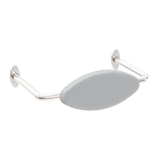 MECCA CARE DDA ACCESSIBLE TOILET BACKREST BRUSHED NICKEL