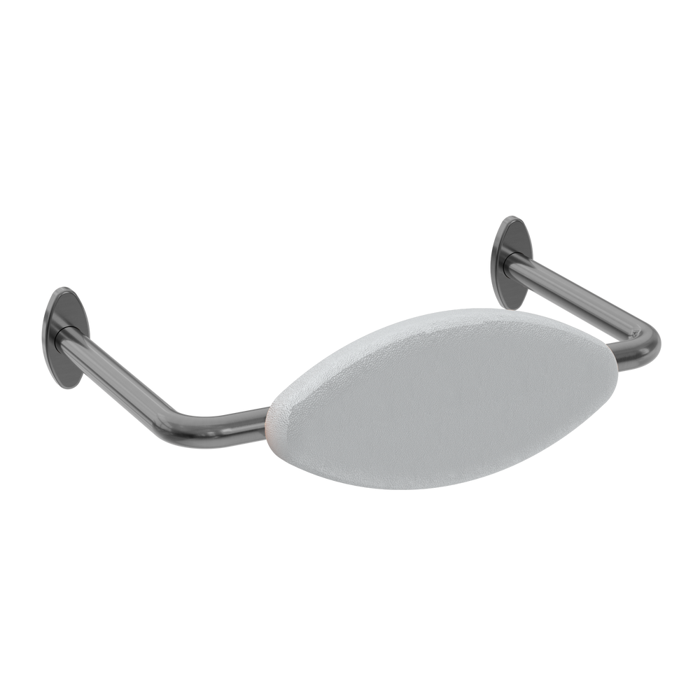 MECCA CARE DDA ACCESSIBLE TOILET BACKREST GUN METAL