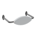 MECCA CARE DDA ACCESSIBLE TOILET BACKREST GUN METAL