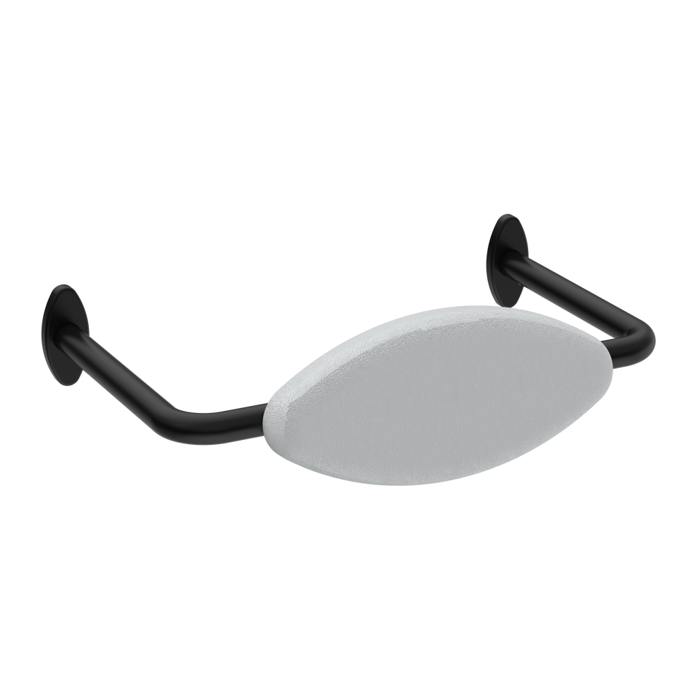 MECCA CARE DDA ACCESSIBLE TOILET BACKREST MATTE BLACK