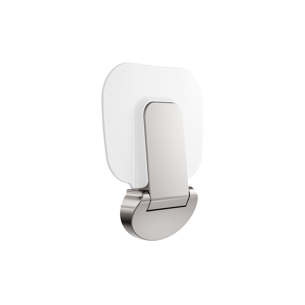 MECCA CARE SHOWER SEAT 400X330MM BRUSHED NICKEL