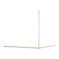 MECCA CARE CURTAIN RAIL 1200X1200MM 90 DEGREE BRUSHED GOLD
