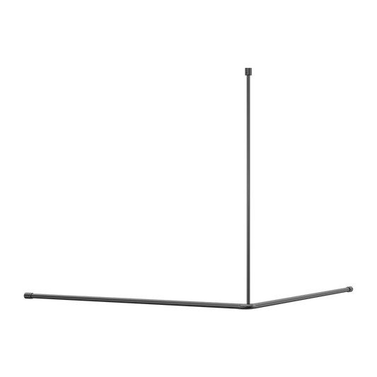 MECCA CARE CURTAIN RAIL 1200X1200MM 90 DEGREE GUN METAL