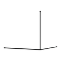 MECCA CARE CURTAIN RAIL 1200X1200MM 90 DEGREE MATTE BLACK