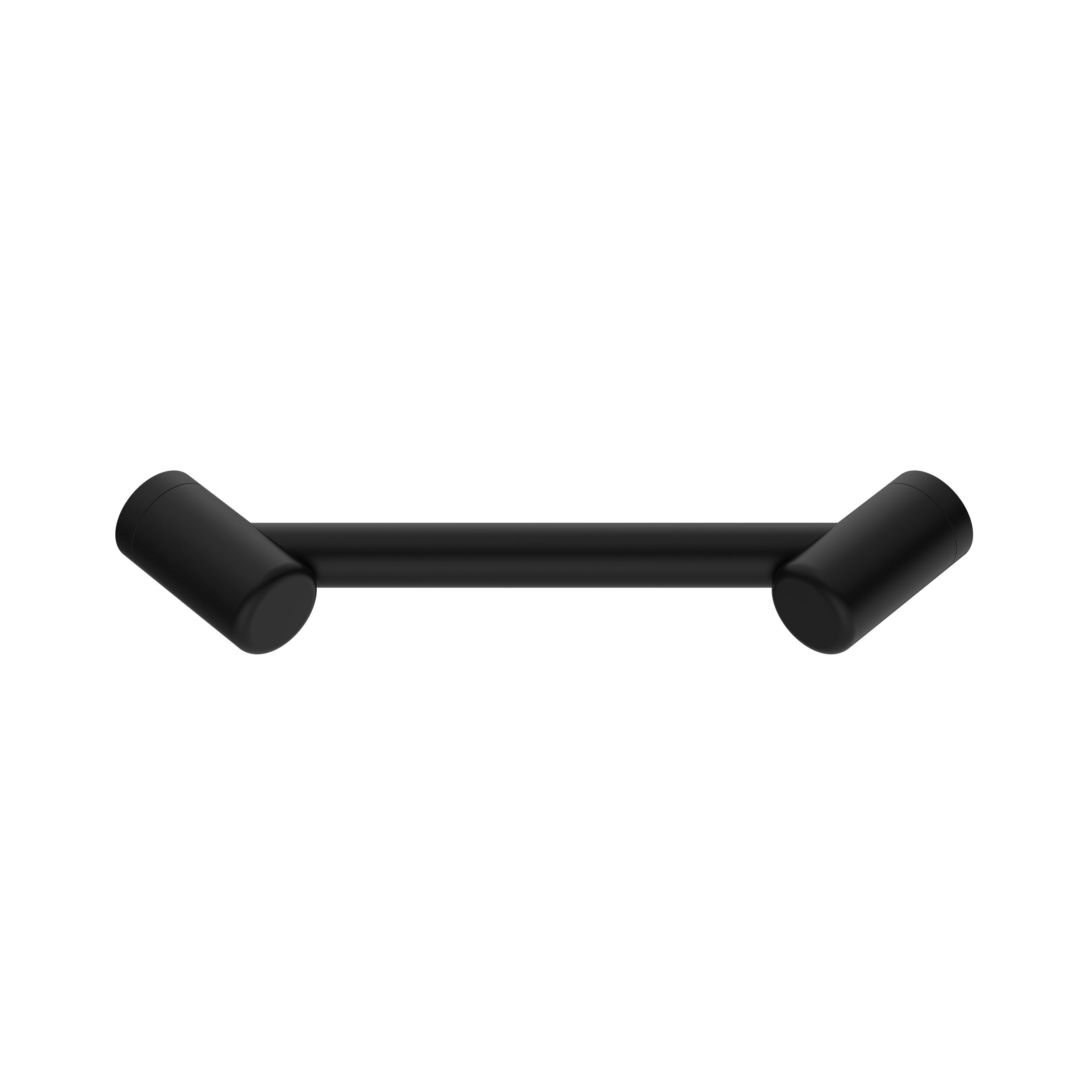 MECCA CARE 25MM FOOTREST CORNER GRAB RAIL 215MM MATTE BLACK