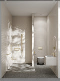 MECCA CARE 25MM GRAB RAIL AND ADJUSTABLE SHOWER RAIL SET 900MM BRUSHED GOLD
