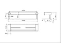 MECCA CARE 25MM GRAB RAIL WITH SHELF 300/450MM GUN METAL