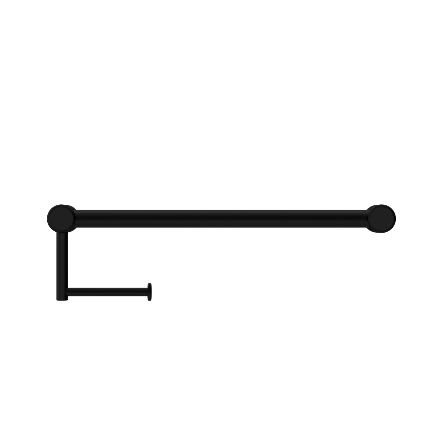 MECCA CARE 25MM TOILET ROLL RAIL 300/450MM MATTE BLACK