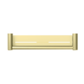 MECCA CARE 25MM GRAB RAIL WITH SHELF 300/450MM BRUSHED GOLD