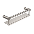 MECCA CARE 25MM GRAB RAIL WITH SHELF 300/450MM BRUSHED NICKEL