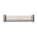 MECCA CARE 25MM GRAB RAIL WITH SHELF 300/450MM BRUSHED NICKEL