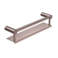 MECCA CARE 25MM GRAB RAIL WITH SHELF 300/450MM BRUSHED BRONZE