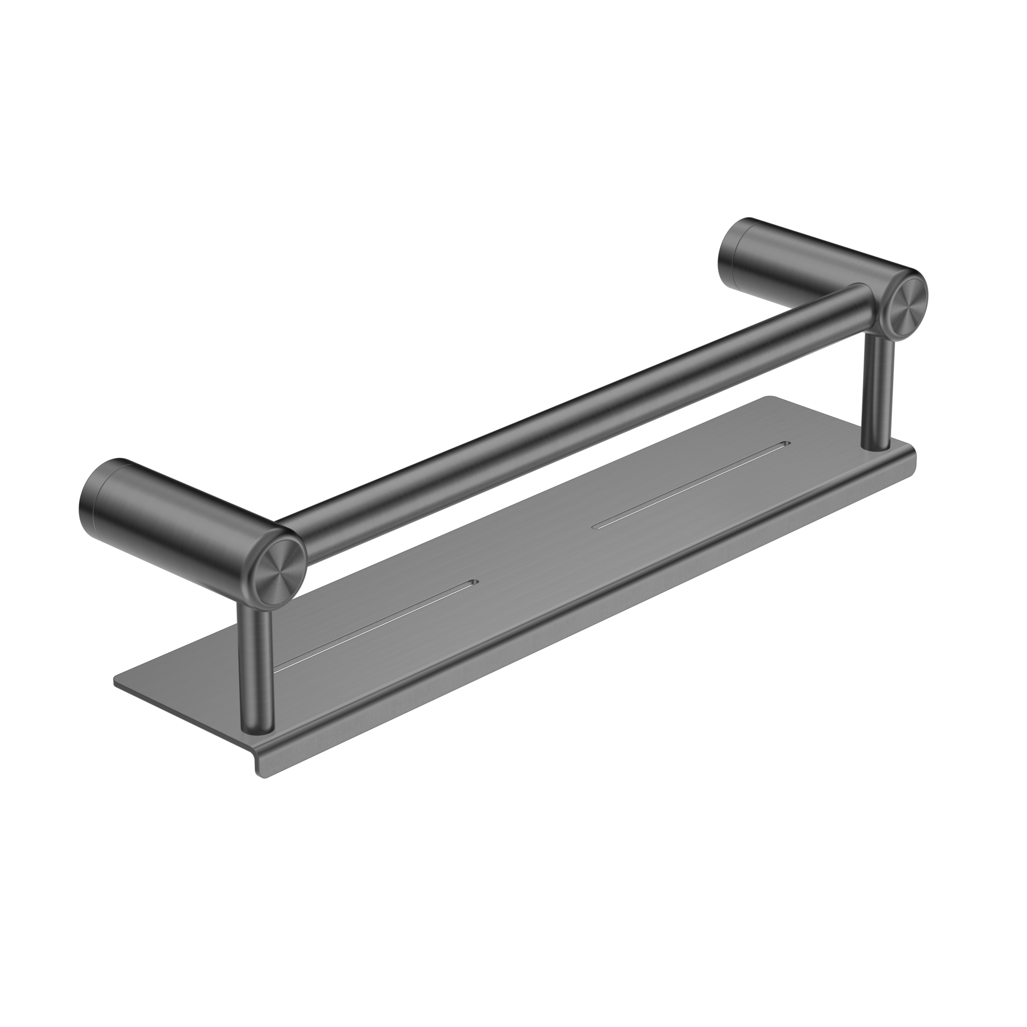 MECCA CARE 25MM GRAB RAIL WITH SHELF 300/450MM GUN METAL