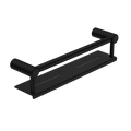 MECCA CARE 25MM GRAB RAIL WITH SHELF 300/450MM MATTE BLACK