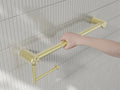 MECCA CARE 25MM TOILET ROLL RAIL 300/450MM BRUSHED GOLD
