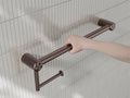 MECCA CARE 25MM TOILET ROLL RAIL 300/450MM BRUSHED BRONZE