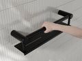 MECCA CARE 25MM GRAB RAIL WITH SHELF 300/450MM MATTE BLACK