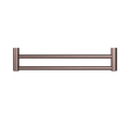 MECCA CARE 25MM DOUBLE TOWEL GRAB RAIL 600/900MM BRUSHED BRONZE