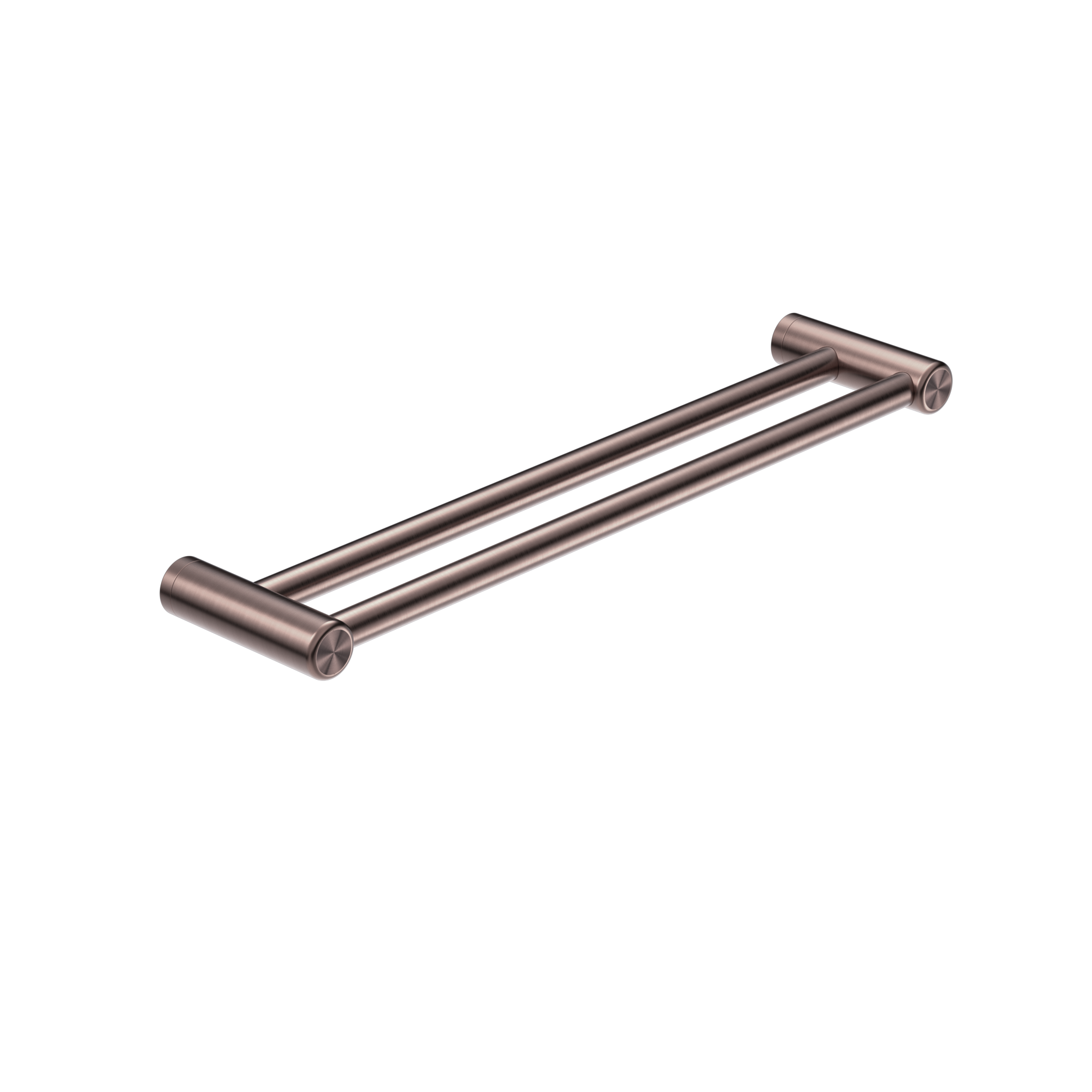 MECCA CARE 25MM DOUBLE TOWEL GRAB RAIL 600/900MM BRUSHED BRONZE