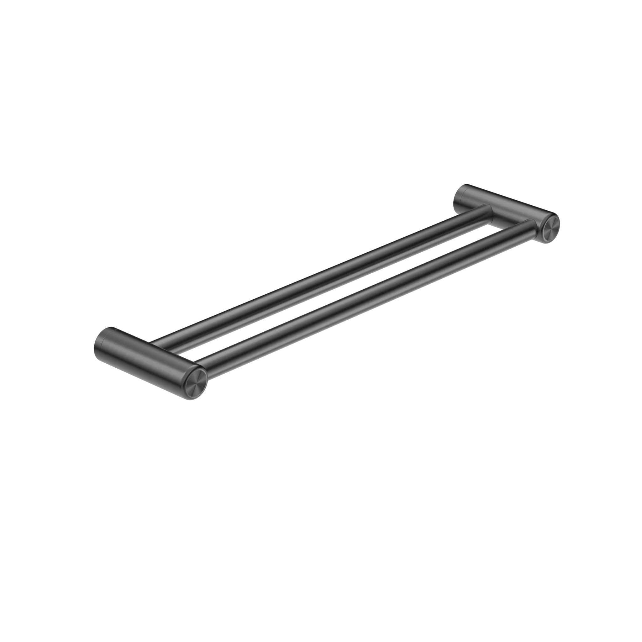 MECCA CARE 25MM DOUBLE TOWEL GRAB RAIL 600/900MM GUN METAL