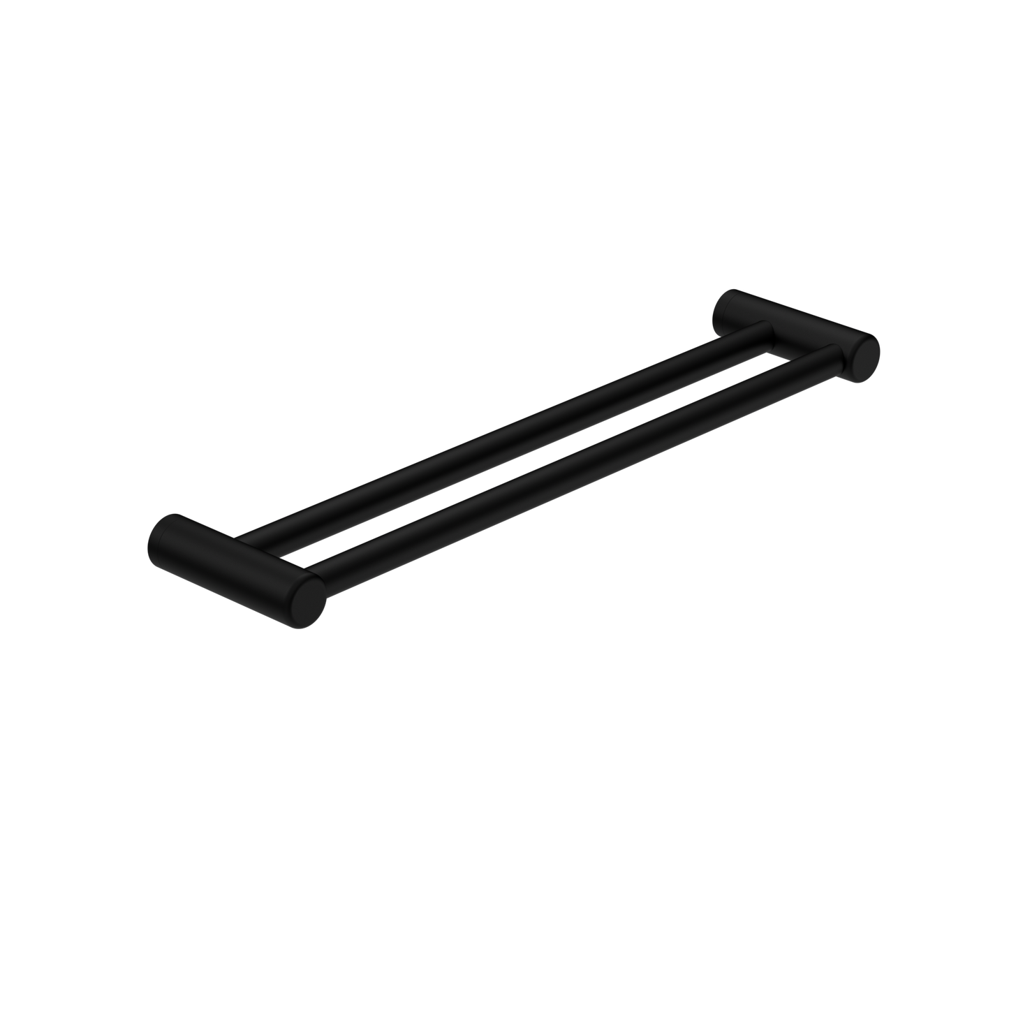 MECCA CARE 25MM DOUBLE TOWEL GRAB RAIL 600/900MM MATTE BLACK