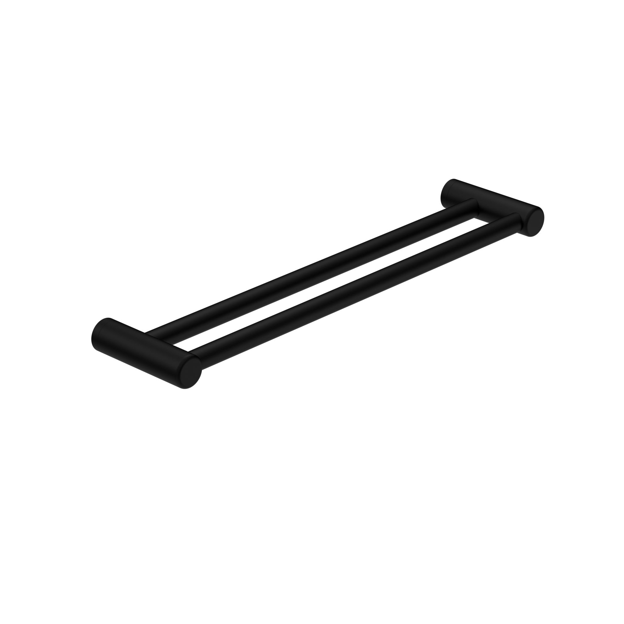 MECCA CARE 25MM DOUBLE TOWEL GRAB RAIL 600/900MM MATTE BLACK