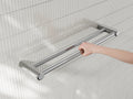 MECCA CARE 25MM DOUBLE TOWEL GRAB RAIL 600/900MM CHROME