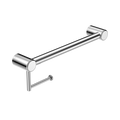 MECCA CARE 32MM GRAB RAIL WITH TOILET ROLL HOLDER 450MM CHROME