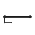 MECCA CARE 32MM GRAB RAIL WITH TOILET ROLL HOLDER 450MM MATTE BLACK
