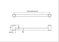 MECCA CARE 32MM GRAB RAIL 300/450/600/900/1200MM MATTE BLACK