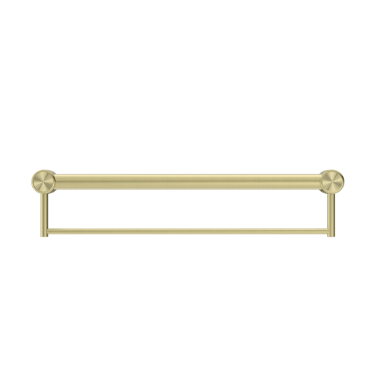 MECCA CARE 32MM GRAB RAIL WITH TOWEL HOLDER 300/600/900MM BRUSHED GOLD