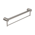 MECCA CARE 32MM GRAB RAIL WITH TOWEL HOLDER 300/600/900MM BRUSHED NICKEL