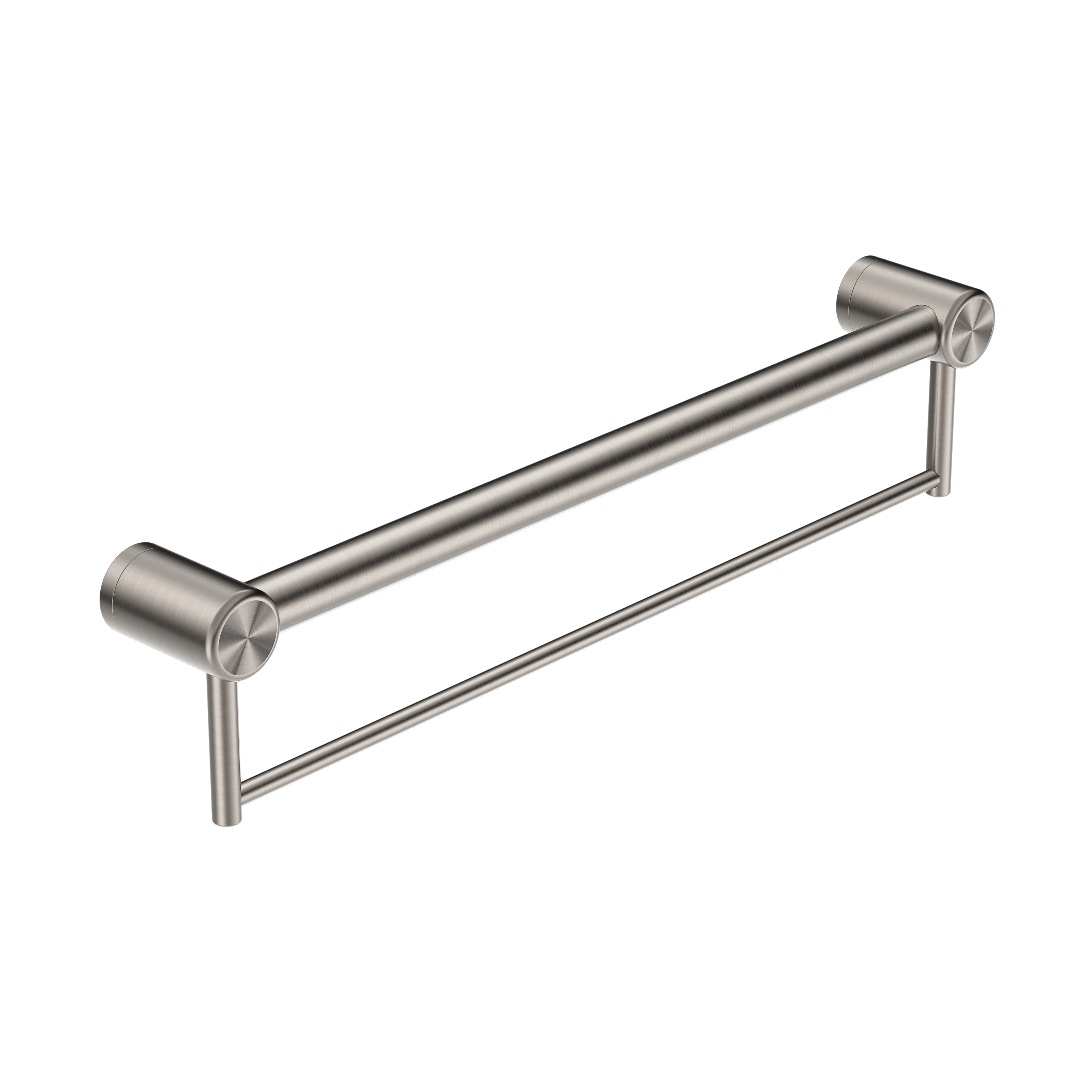 MECCA CARE 32MM GRAB RAIL WITH TOWEL HOLDER 300/600/900MM BRUSHED NICKEL