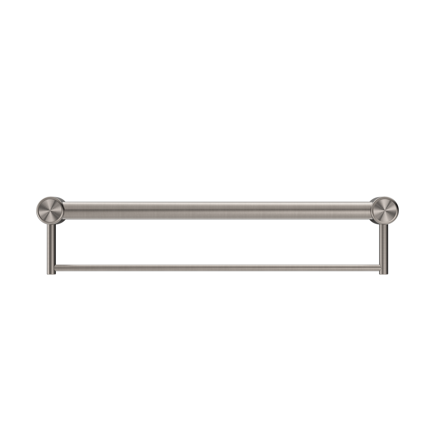 MECCA CARE 32MM GRAB RAIL WITH TOWEL HOLDER 300/600/900MM BRUSHED NICKEL