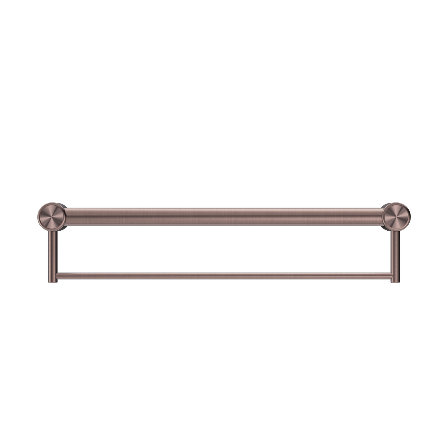 MECCA CARE 32MM GRAB RAIL WITH TOWEL HOLDER 300/600/900MM BRUSHED BRONZE