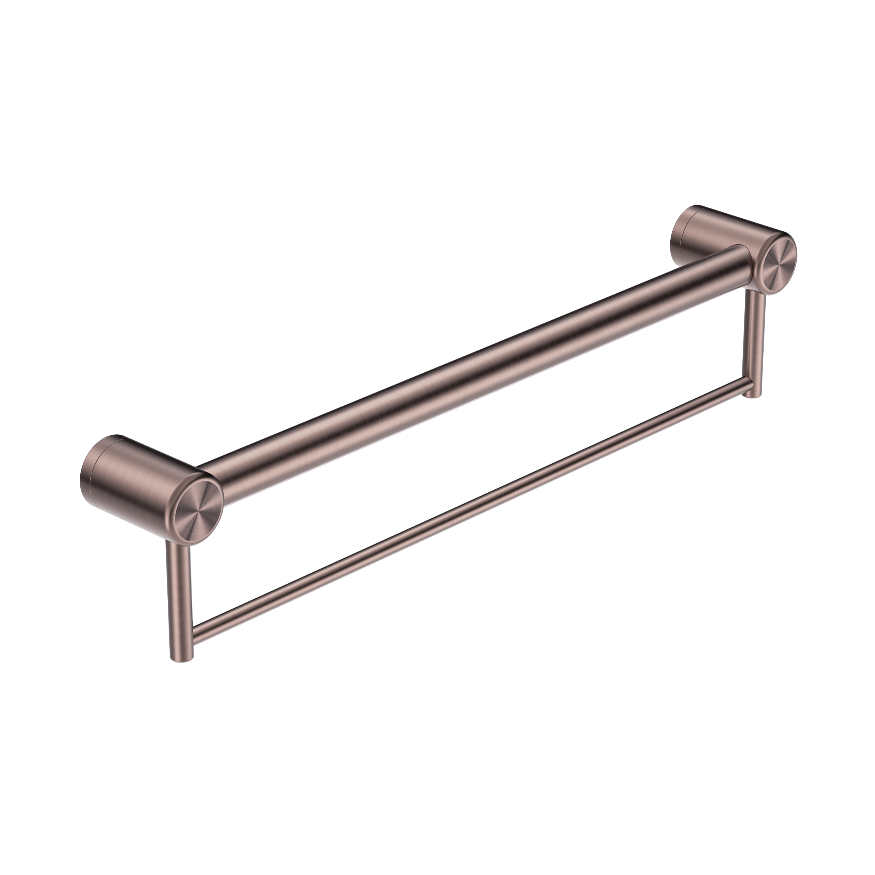MECCA CARE 32MM GRAB RAIL WITH TOWEL HOLDER 300/600/900MM BRUSHED BRONZE