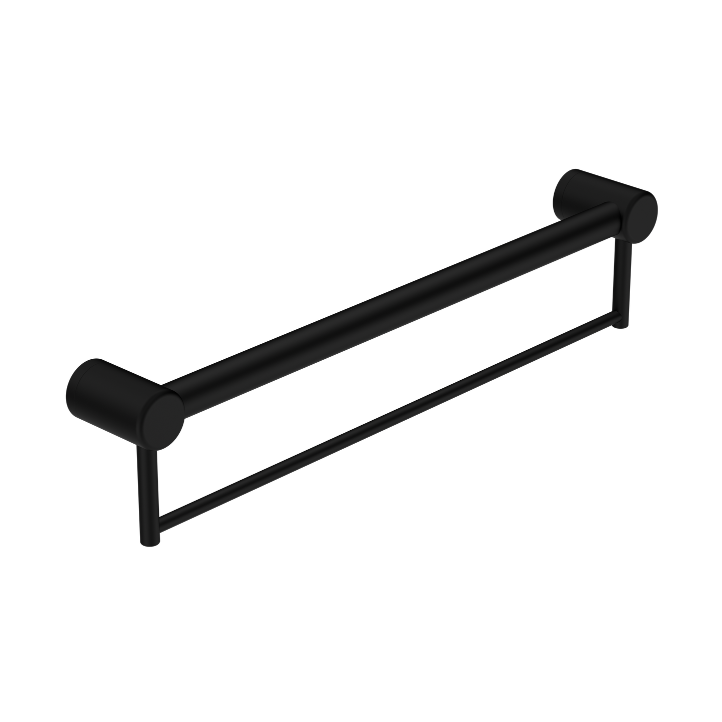 MECCA CARE 32MM GRAB RAIL WITH TOWEL HOLDER 300/600/900MM MATTE BLACK