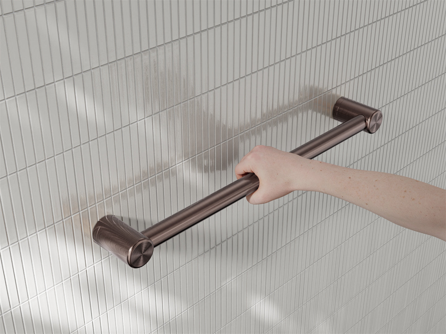 MECCA CARE 32MM GRAB RAIL 300/450/600/900/1200MM BRUSHED BRONZE