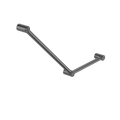 MECCA CARE 32MM AMBULANT TOILET GRAB RAIL 45 DEGREE 750X450MM GUN METAL