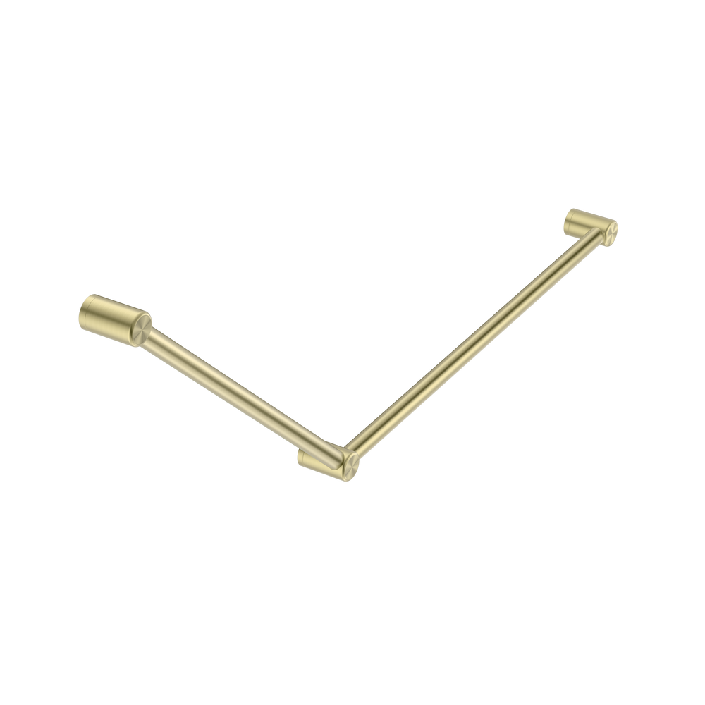 MECCA CARE 32MM DDA ACCESSIBLE TOILET GRAB RAIL SET 45 DEGREE 750X900MM BRUSHED GOLD