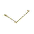 MECCA CARE 32MM DDA ACCESSIBLE TOILET GRAB RAIL SET 45 DEGREE 750X900MM BRUSHED GOLD