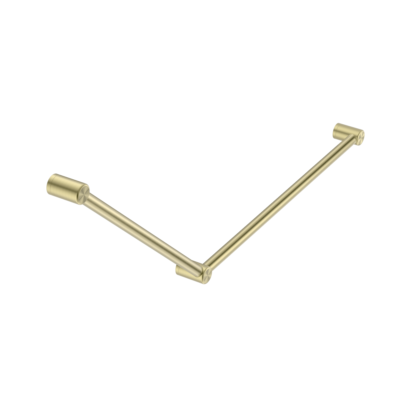 MECCA CARE 32MM DDA ACCESSIBLE TOILET GRAB RAIL SET 45 DEGREE 750X900MM BRUSHED GOLD