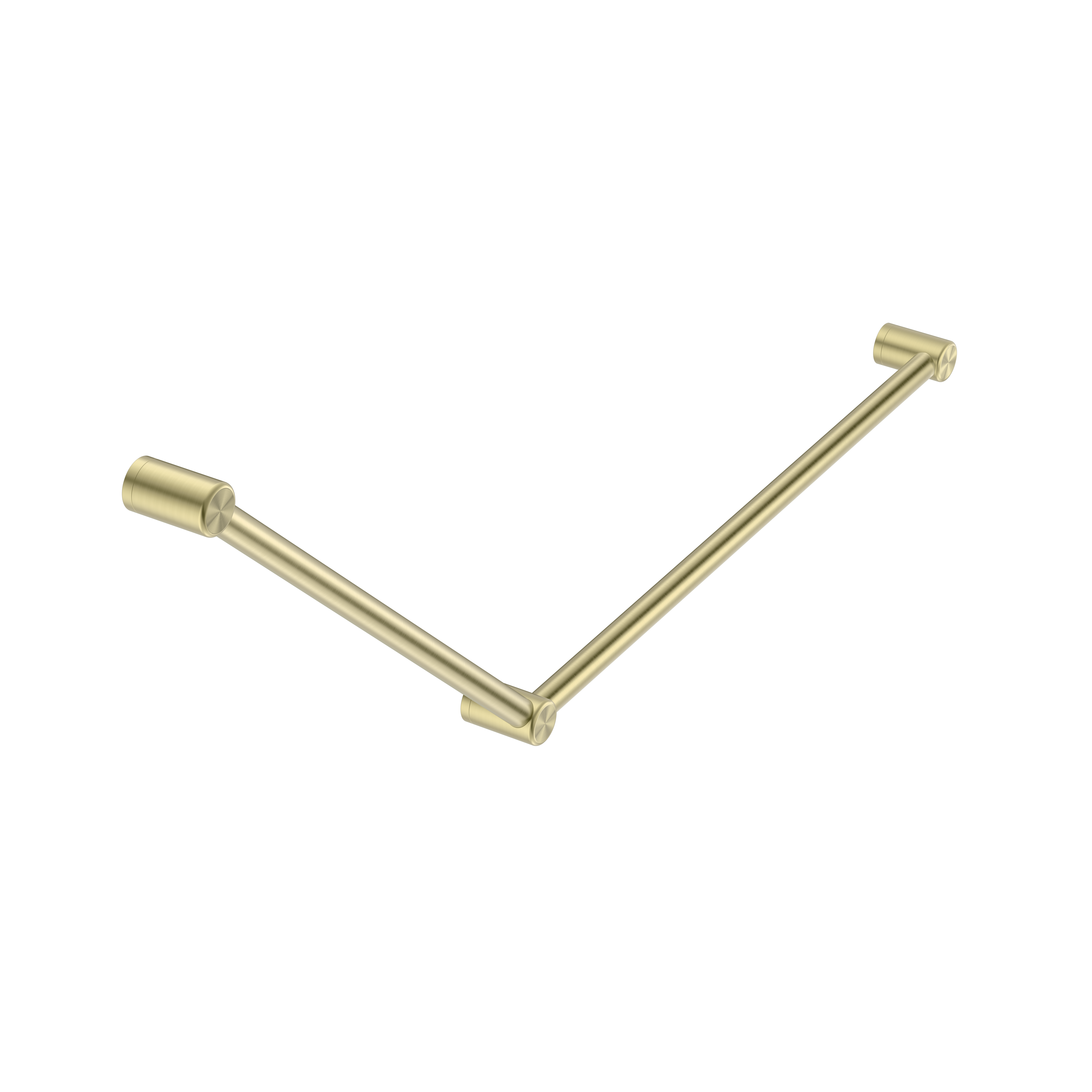 MECCA CARE 32MM DDA ACCESSIBLE TOILET GRAB RAIL SET 45 DEGREE 750X900MM BRUSHED GOLD