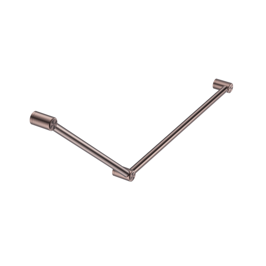 MECCA CARE 32MM DDA ACCESSIBLE TOILET GRAB RAIL SET 45 DEGREE 750X900MM BRUSHED BRONZE