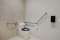 MECCA CARE 32MM DDA ACCESSIBLE TOILET GRAB RAIL SET 45 DEGREE 750X900MM BRUSHED BRONZE