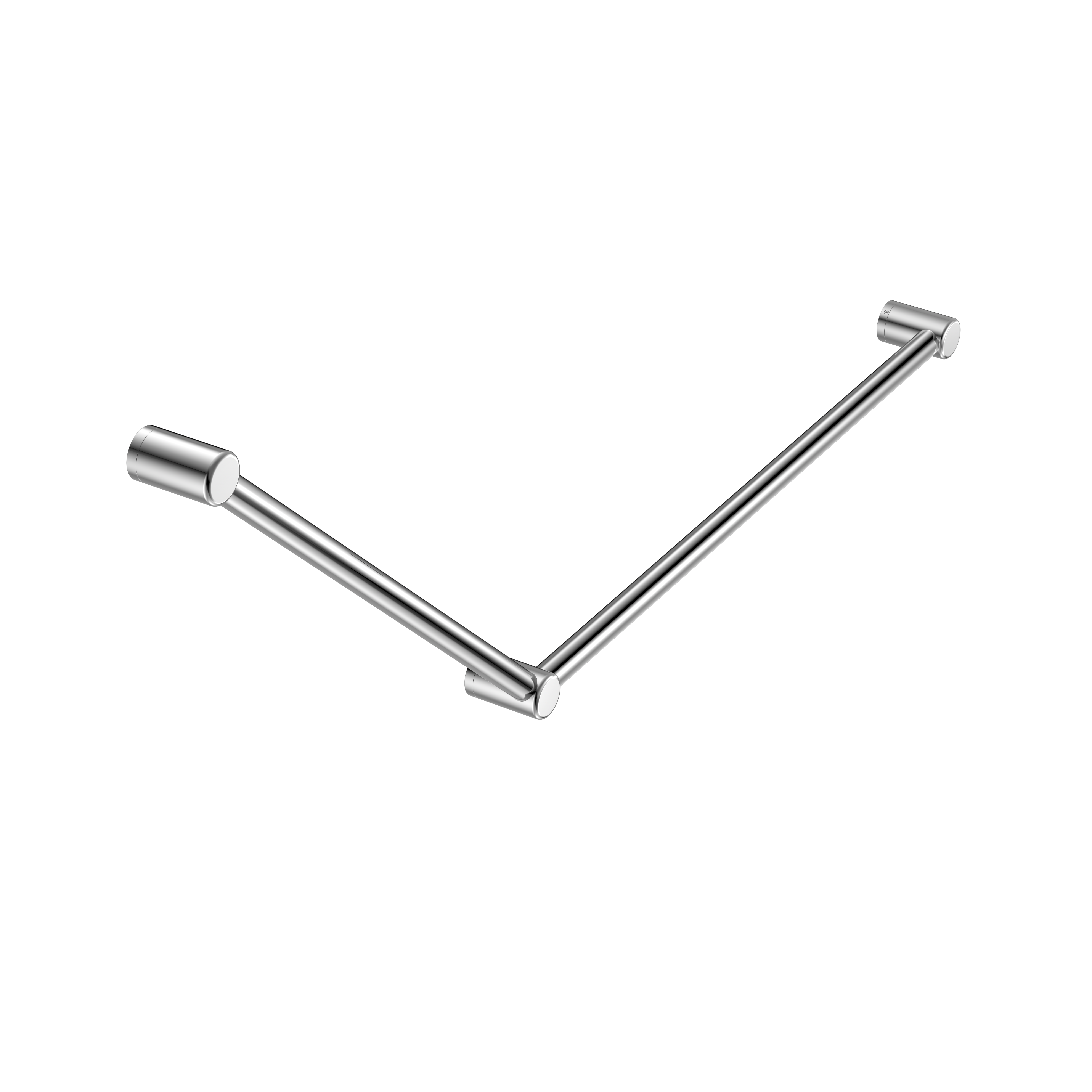 MECCA CARE 32MM DDA ACCESSIBLE TOILET GRAB RAIL SET 45 DEGREE 750X900MM CHROME