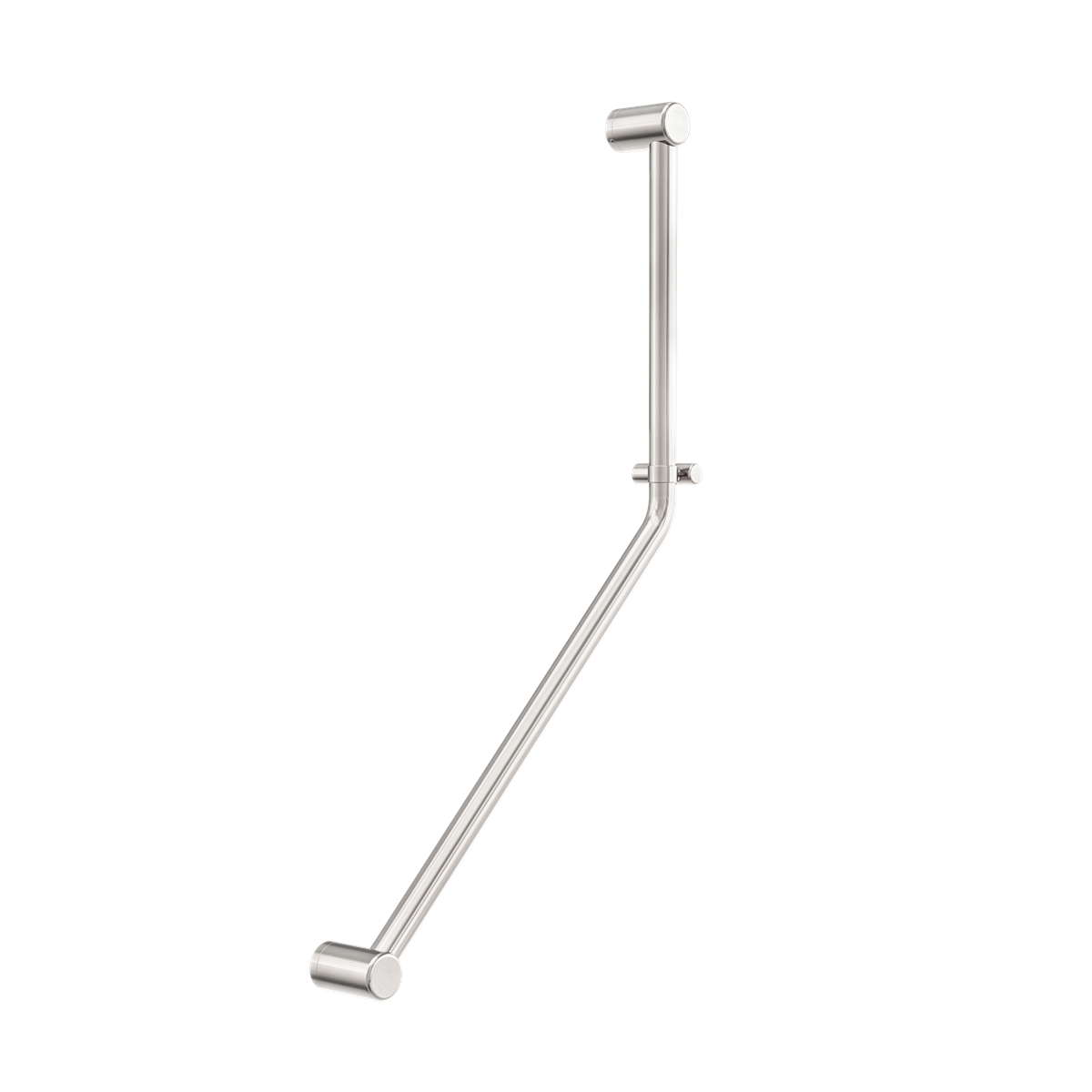 MECCA CARE 32MM AMBULANT 45 DEGREE BENT TUBE GRAB RAIL 450X650MM BRUSHED NICKEL