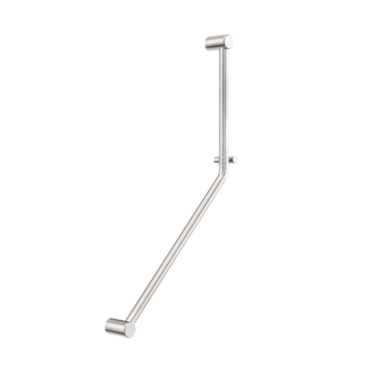 MECCA CARE 32MM AMBULANT 45 DEGREE BENT TUBE GRAB RAIL 450X650MM BRUSHED NICKEL