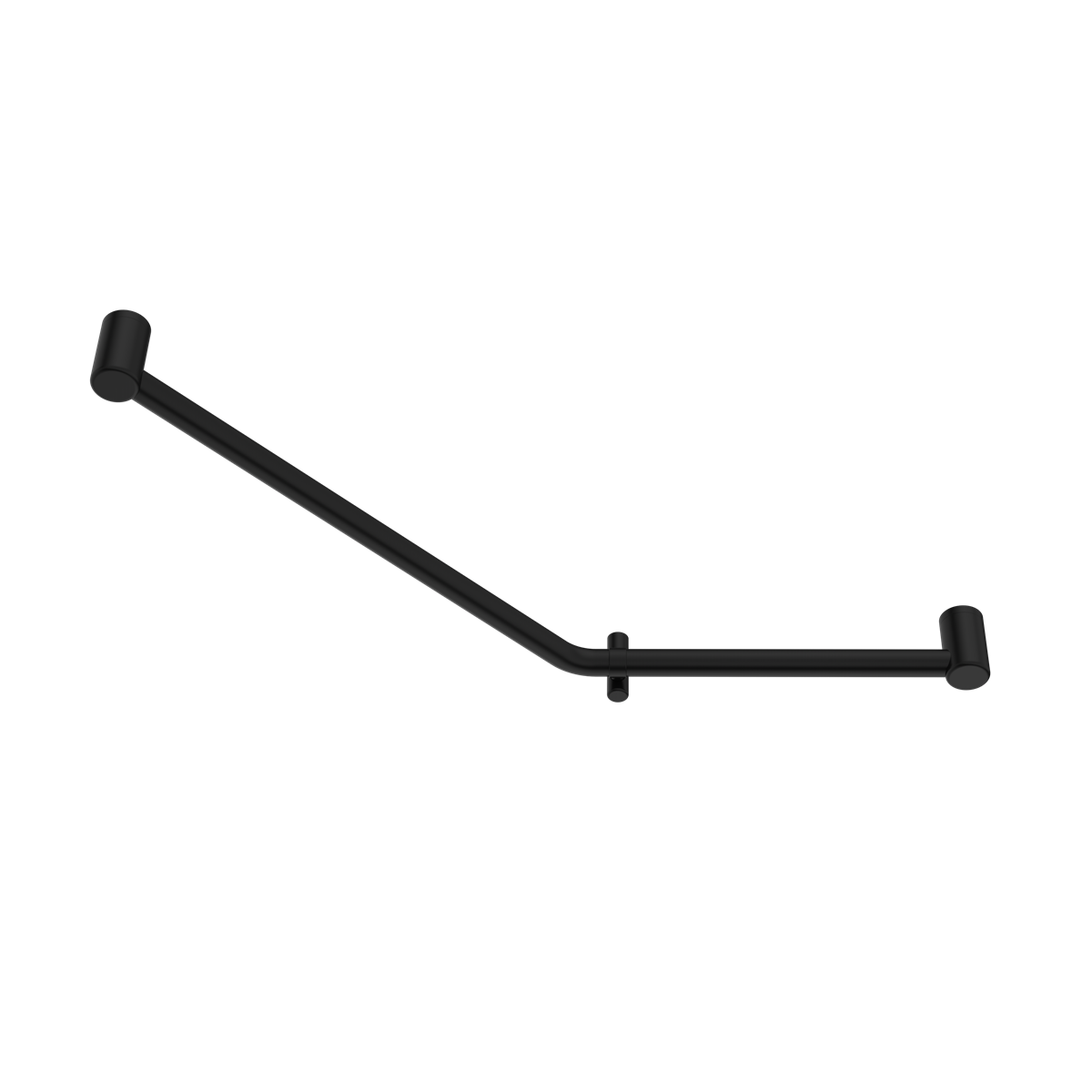 MECCA CARE 32MM AMBULANT 45 DEGREE BENT TUBE GRAB RAIL 450X650MM MATTE BLACK